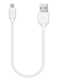Кабель TTEC USB-A - Micro USB Charge/Data Mini Cable. Длина: 30см. Цвет: белый