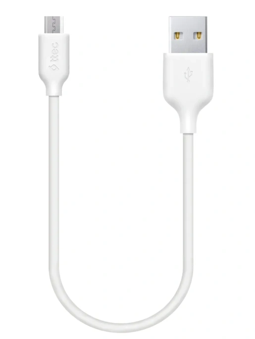 Кабель TTEC USB-A - Micro USB Charge/Data Mini Cable. Длина: 30см. Цвет: белый