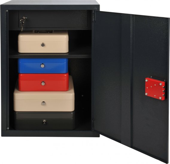 Ящик для денег без номинала CACTUS CS-CB-003BL 90x250x180 мм, синий, сталь, 1.367 кг 1888931