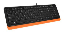 Клавиатура A4Tech FK10 черный/оранжевый USB (FK10 ORANGE) кабель 1.5м