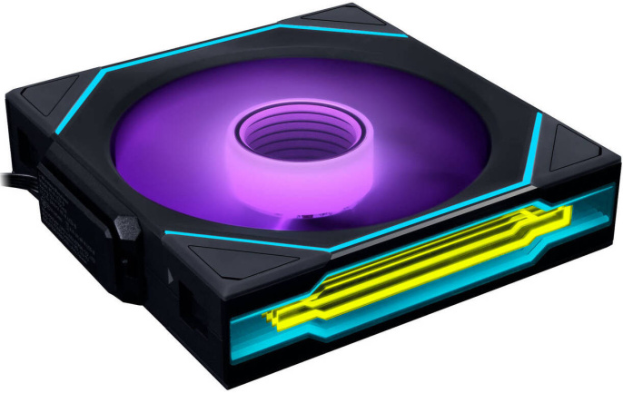 Вентилятор для корпуса Lian Li Uni Fan SL-INF Wireless 120 Черный (G99.12SLIN1W1B.00) (гидродинамический подшипник, 2300об/мин, 67CFM, 29.2 dB(A), PWM, ARGB, 120x122.1x28мм)