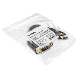 Кабель-адаптер HDMI-DVI-D ExeGate EX-CC-HDMIM-DVIM (19M/25M, позолоченные контакты) EX300643RUS