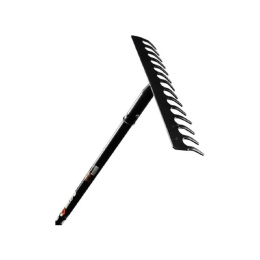 Грабли прямые 14 зубьев, сталь, с металлическим черенком [73/7/1/13]