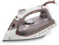 Утюг Maxwell MW-3047, 2400Вт, белый и коричневый