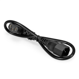 Кабель питания ExeGate Special EC-0.5S-C13 У - C14/3x0.75 IEC 320 C13 угловой- IEC 320 C14, 3*0.75mm2, CCA, черный, 0.5м EX297760RUS