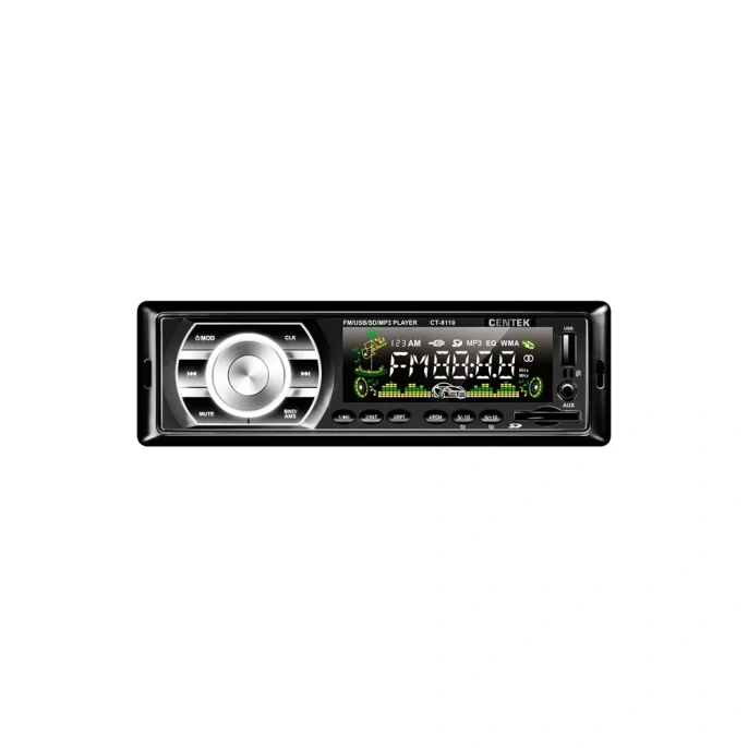 Автомагнитола Centek 4х50 Вт, ПУЛЬТ, SD, MMC, USB, MP3, цветной LED, 18 станций CT-8110
