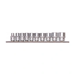 Набор торцевых головок, 3/8", 12-ти гр CrV, 8-19 мм, 10 шт. STELS 13607