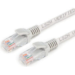 Cablexpert Патч-корд LSZH медный UTP кат.5e, 0.5м, литой, многожильный серый [PP30-0.5M]