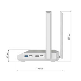 Маршрутизатор/ Netcraze Giga Мультигигабитный интернет-центр с Mesh Wi-Fi 6 AX3000, Smart-коммутатором 1?2.5G/SFP и 4?1G, многофункциональными портами USB 3.0 и 2.0 Netcraze Giga NC-1012
