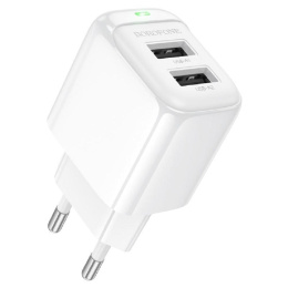  BOROFONE BAS41A/ Сетевое ЗУ/ 2 USB/ Выход: 12W/ White (B-13741)