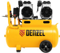Компрессор поршневой Denzel DLS 2200/50 безмасляный 380л/мин 50л 2200Вт желтый