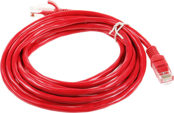 Патч-корд PREMIER PP12-3M/R литой (molded), UTP, кат.5E, 3м, 4 пары, 26AWG,  алюминий омедненный,  многожильный,  красный