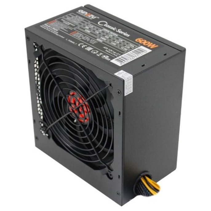 Ginzzu CB600 12CM black,24+4p,2 PCI-E 6+2 , 4*SATA,3*IDE,оплетка MB, кабель питания