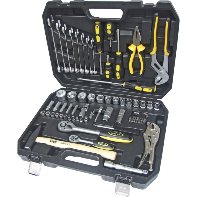 Набор инструмента Эврика 1 4" 1 2"DR 6-гранный 72 предмета ER-80072 575565