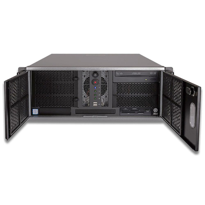 Корпус Chenbro RM42300-F2-U3 RM42300H11*13720, 4U 12*10.5" M/B,5.25"BAY*3+3.5"BAY*5,12CM FAN,17.5",BK CC1012,USB3.0,W/TWO