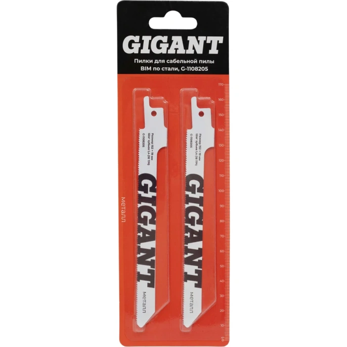 Пилки для сабельной пилы 2шт. BIM по стали шаг 152x1,4мм Gigant G-1108205