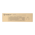 Комплект клавиатура и мышь ACD беспроводной Raskat BX6200 |ACD-BX6200-RBB| Клавиатура Raskat AX620 черная, 103 клавиши, |ACD-BX6200-RBB| защита от влаги, Мышь Raskat MX36 черная, оптическая, 1200dpi, 3 кнопки, 2.4GHz USB Nano до 10м, brown box {20}