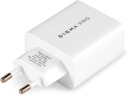 Сетевое зарядное устройство Digma DPW4A, USB-A, USB-C, 45Вт, 3A, белый [dpw4a5gx11wh]