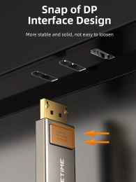 Адаптер CABLETIME CP80A (CT-DMHF8K-ZG) Zinc DP TO HDMI 8K/60 Гц