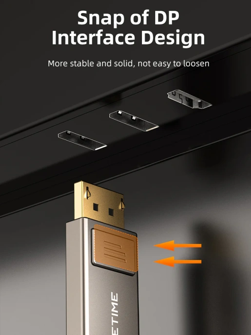 Адаптер CABLETIME CP80A (CT-DMHF8K-ZG) Zinc DP TO HDMI 8K/60 Гц