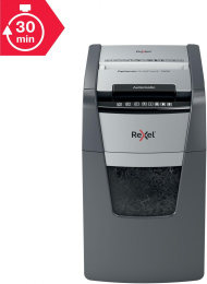 Уничтожитель бумаг Rexel Optimum AutoFeed 150X, с автоподачей, P-4, 4х28 мм, 150 лист. одновременно, 44л [2020150xeu]