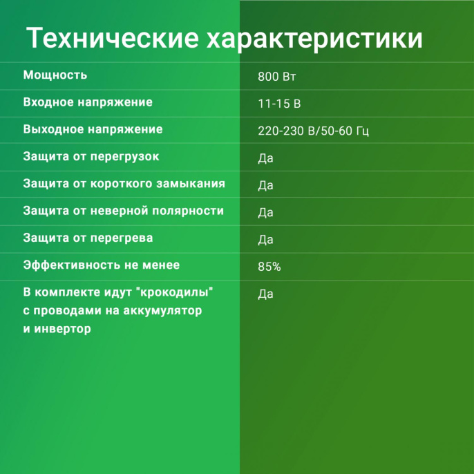 Преобразователь напряжения Digma DCI-800