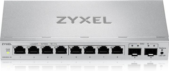 Коммутатор ZyXEL GS1200-10V3-EU0101F, управляемый
