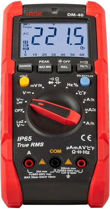 Мультиметр цифровой RGK DM-40, автоматический/ручной [776431]