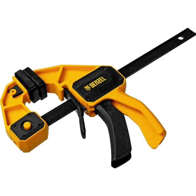 Струбцина Denzel f-образная, быстрозажимная, 150x80 мм, усиленный нейлоновый корпус 20505