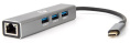 Переходник VCOM DH311A USB хаб, док-станция, Type-C m - 1 x LAN RJ-45+3xUSB 3.0 f