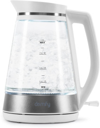 Чайник электрический Domfy DSW-EK505 1.9л. 3000Вт белый/прозрачный корпус: стекло/пластик
