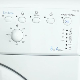 Стиральная машина узкая Indesit EcoTime IWSB 5105, с фронтальной загрузкой, 5кг, 1000об/мин