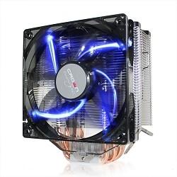CROWN Кулер для процессора CM-5 Для Intel и AMD,TDP до 187 Ватт,5шт. теплопроводных трубок,Синяя светодиодная подсветка,Гидродинамическиий подшипник,Размер: 148*126*85 мм