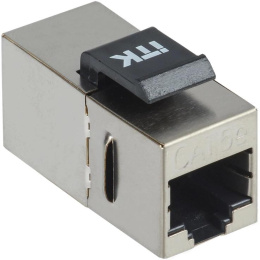 Адаптер ITK CS7-1C5EF проходной Keystone RJ45 кат.5E FTP стальной упак.:1шт
