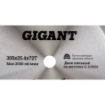 Пильный диск Металл 305x25.4х2,4 мм, 72 зуба Gigant G-110924