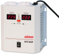 Стабилизатор POWERMAN AVS 500P, ступенчатый регулятор, цифровые индикаторы уровней напряжения, 500ВА, 110-260В, максимальный входной ток 5А, 2 евророзетки, IP-20, навесной, 185мм х 170мм х 100мм, 2,5 кг./ Stabilizer POWERMAN AVS 500P, step-type regulato