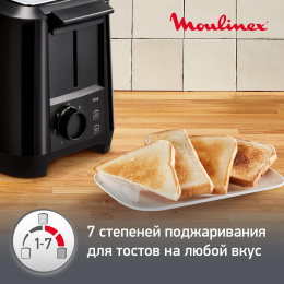 Тостер Moulinex Uno LT140811, черный [8010000210]