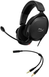 Гарнитура игровая HYPERX Cloud Stinger 2 Core,  для компьютера и игровых консолей, мониторные,  проводные, черный [683l9aa]
