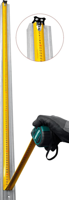 Рулетка геодезическая Kraftool 34127-10,  10м x32мм,  двусторонний магнитный