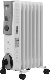Масляный радиатор Royal Clima Siena ROR-S7-1500M, с терморегулятором, 1500Вт, 7 секций, 3 режима, белый