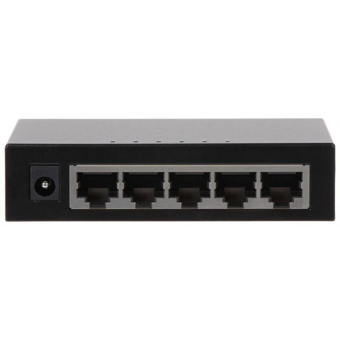DAHUA DH-PFS3005-5GT 5-портовый гигабитный неуправляемый коммутатор, 5xRJ45 1Gb, коммутация 10 Гбит/с, MAC-таблица 2К, металл