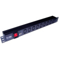 Блок распределения питания LanMaster TWT-PDU19-10A9C3,  горизонт.размещ.,  C13Х9,  Тип вход. тока 10A