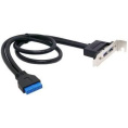 ORIENT C095, Планка портов в корпус 2xUSB 3.0, Low Profile, длина кабеля 30см, oem 31095