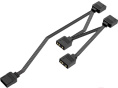 Разветвитель ID-Cooling FS-04 ARGB разветвитель 3-pin, соединение компонентов ПК, для подключения до 4-х устройств 3-pin ARGB 5V к материнской плате или контроллеру, черный