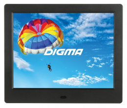 Фоторамка Digma 8" PF-843 IPS 1024x768 черный пластик ПДУ Видео (PF843BK)
