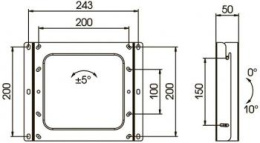 Кронштейн для телевизора Kromax VEGA-8, 15-42", настенный, наклон,  черный [24048]