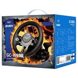 Руль SVEN GC-W800 педали, вибро, скоба, D-pad, 12 кл, PC/PS3/PS4/XBOXONE/Xinput _1 SV-015442