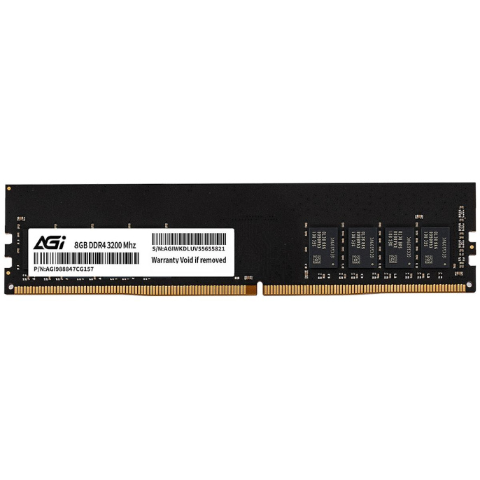 Модуль памяти AGI 8GB DDR4 3200 DIMM UD138 Non-ECC, BULK AGI320008UD138 bulk