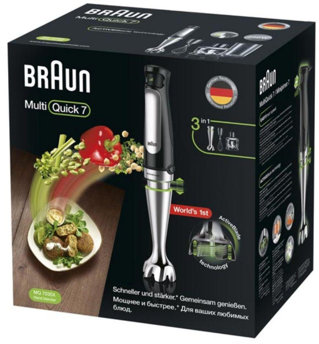 Блендер погружной Braun MQ7035X 850Вт черный (0X22111290)