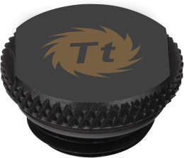 Фитинг-заглушка для систем жидкостного охлаждения Thermaltake Pacific G1/4 Black (CL-W035-CU00BL-A) (с внешней резьбой G1/4", с уплотнительным кольцом)